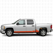 Bandelettes Vinyle Porte & Bas de Caisse Motif Chaîne de Montagnes pour Chevrolet Silverado 1500 GMT900 2007-2013_4