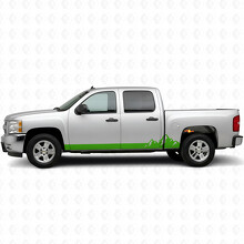 Bandelettes Vinyle Porte & Bas de Caisse Motif Chaîne de Montagnes pour Chevrolet Silverado 1500 GMT900 2007-2013_6