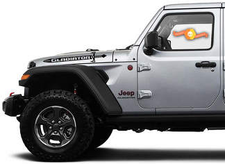 2 Jeep Hood Gladiator 2020 JT épée Vinyl Graphics sticker autocollant
