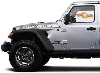 2 Jeep Hood Gladiator 2020 JT contour type 2 Vinyl Graphics autocollant
