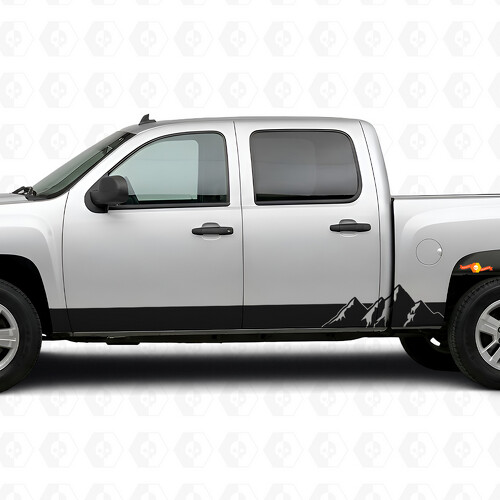 Bandes en vinyle pour porte et panneau bas Alpine Ridge pour Chevrolet Silverado 1500 GMT900 2007-2013_1