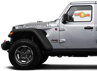 2 Jeep Hood Gladiator 2020 JT type de contour Vinyl Graphics sticker autocollant

