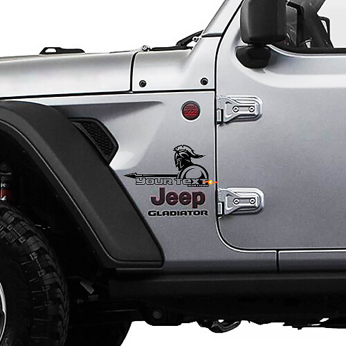 Kit de décalcomanie en vinyle pour aile Gladiator avec texte personnalisé pour Jeep Wrangler Gladiator