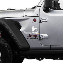 Kit de décalcomanie en vinyle pour aile Gladiator avec texte personnalisé pour Jeep Wrangler Gladiator_2