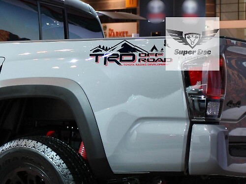 Kit d’autocollants en vinyle TRD Off Road Mountain pour le flanc de lit Toyota Tacoma Tundra 4Runner