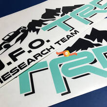 Paire de TRD UFO Research Team Side Vinyl Decs Stickers pour Toyota Tacoma 2 Couleurs
 2