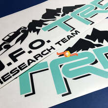 Autocollant vinyle de chevet style TRD U.F.O. Research Team pour Toyota Tacoma_2