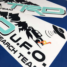 Autocollant vinyle de chevet style TRD U.F.O. Research Team pour Toyota Tacoma_3