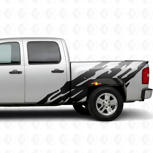 Bandes vinyles dentelées de bord de lit pour Chevrolet Silverado 1500 GMT900 2007-2013