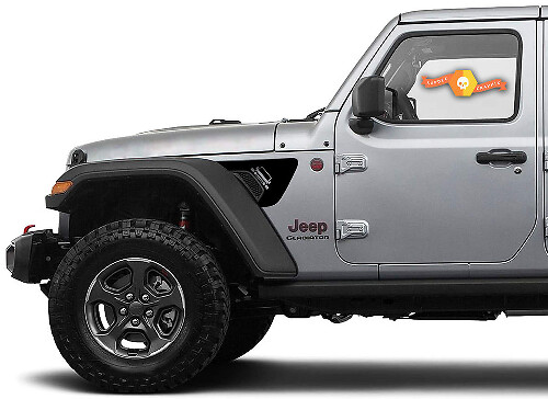 Jeu d'autocollants d'évents d'aile style calandre Jeep pour Jeep Wrangler & Gladiator
