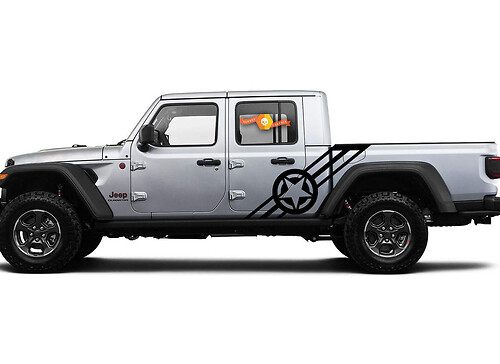 Sticker autocollant vinyle étoiles Navy Army USA pour porte latérale de Jeep Gladiator