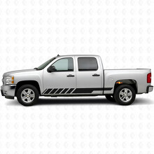 Bandes vinyles inclinées pour porte de course et bas de caisse pour Chevrolet Silverado 1500 GMT900 2007-2013_2