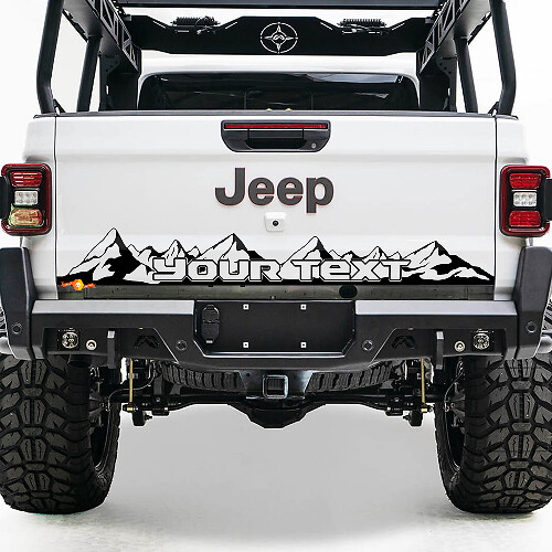 Autocollant en vinyle pour porte arrière de lit Jeep Wrangler JL JLU jls jts Gladiator Rubicon Mountains, pour 2018 – 2021
