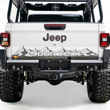 Autocollant en vinyle personnalisé style montagne pour hayon Jeep Gladiator JT_2
