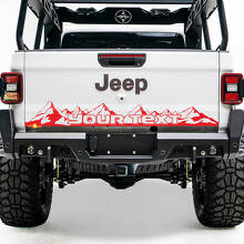 Autocollant en vinyle personnalisé style montagne pour hayon Jeep Gladiator JT_3