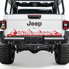 Autocollant en vinyle pour porte arrière de lit Jeep Wrangler JL JLU jls jts Gladiator Rubicon Mountains, pour 2018 – 2021
 3