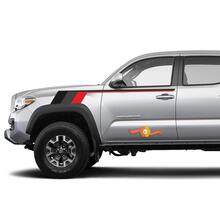 Toyota TRD ancien style Tacoma Style monochrome ombres grises Graphiques côté Autocollant Autocollant à rayures Autocollant Autocollant
 2