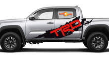 Paire TRD Sport PRO Off Road Splash 2 couleurs pour Tacoma Side Vinyl Stickers Decal fit to Toyota Tacoma Tundra
 2