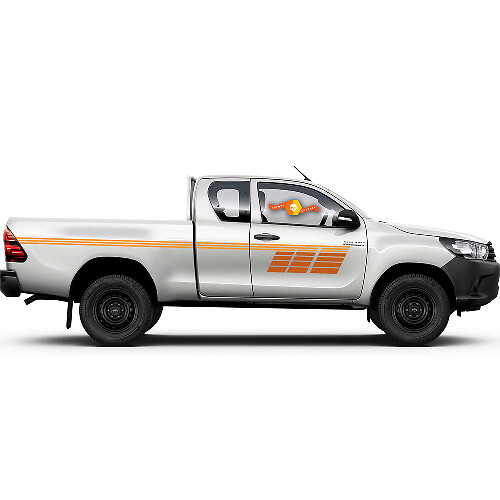 Vintage Classic Gold 2 couleurs rayures pour Tacoma Side Vinyl Stickers Decal fit to Toyota Hilux Tacoma Tundra
