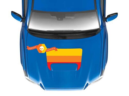 Toyota Tacoma TRD Sport PRO Hood Scoop Racing Tricolor Sticker Decal Graphics 2016 2017 2018 2019 2020
