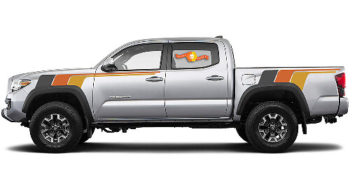 Autocollant Vinyle Latéral à Bandes de Course Vintage pour Toyota Tacoma 2015-2023