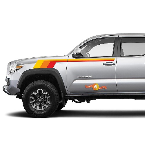 Autocollant Vinyle Bandes Rétro Aile Avant Porte pour Toyota Tacoma