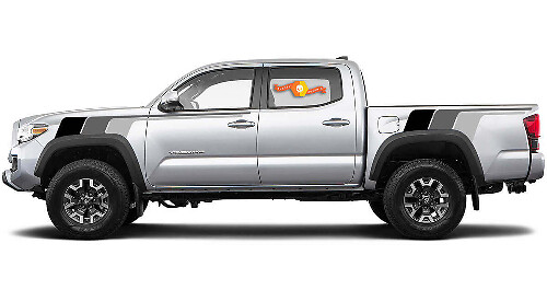 Autocollant Vinyle Latéral à Rayures Style Monochrome Rétro pour Toyota Tacoma