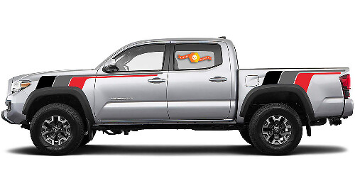 Autocollant vinyle latéral à rayures style rétro pour Toyota Tacoma 2004-2015