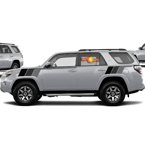Autocollant Vinyle Latéral à Bandes Style Rétro Monochrome pour Toyota 4Runner