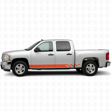 Bandelettes en vinyle Éclair à damier pour porte et bas de caisse Chevrolet Silverado 1500 GMT900 2007-2013_4