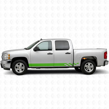 Bandelettes en vinyle Éclair à damier pour porte et bas de caisse Chevrolet Silverado 1500 GMT900 2007-2013_6