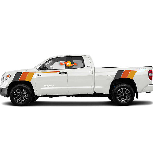 Kit de décalcomanies latérales en vinyle rayé style rétro pour Toyota Tundra