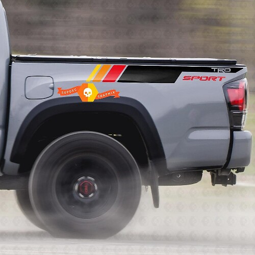 Autocollant en vinyle à bandes vintage TRD Sport pour portière de Toyota Tacoma 2005-2020