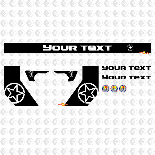 Jeep Gladiator Combat Medic Kit Autocollants graphiques en vinyle de style personnalisé
