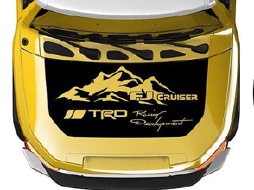 Autocollant en vinyle capot style TRD Mountain pour Toyota FJ Cruiser