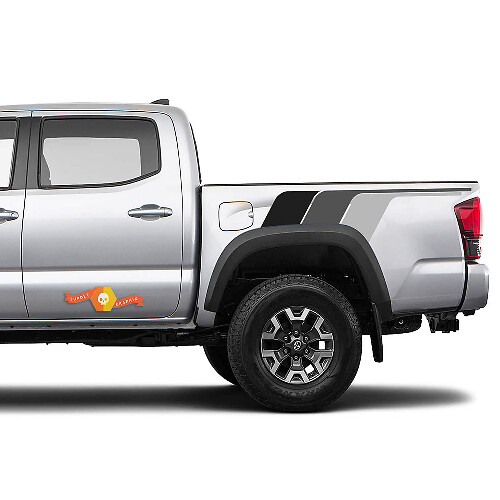 Kit de sticker vinyle rétro monochrome pour le côté arrière de Toyota Tacoma