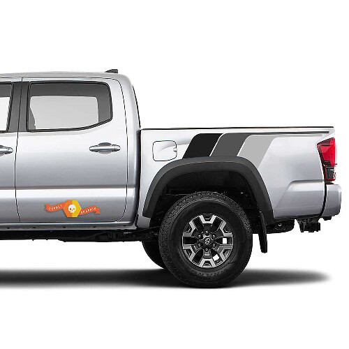 Autocollant Vinyle Rayures Style Monochrome Rétro pour Table de Chevet Toyota Tacoma