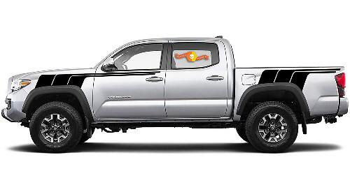 Autocollant vinyle de style bandes latérales Ivan Stewart pour Toyota Tacoma 2015-2023