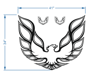 Nouveau Kit Firebird Trans Am Hood Bird Decal Graphic Pontiac 3 décalcomanies
