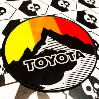 Nouveau Toyota Sun Mountains Vintage Colors Badge Emblem Bombed Decal avec polystyrène à fort impact
