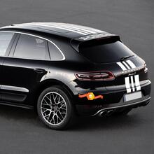 Porsche Design Macan Turbo Full Body Capot Central Becquet de Toit Arrière Bandes Autocollant 2014-présent
 2