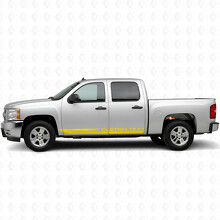 Bandes vinyle encadrées personnalisées pour porte et bas de caisse Chevrolet Silverado 1500 GMT900 2007-2013_3