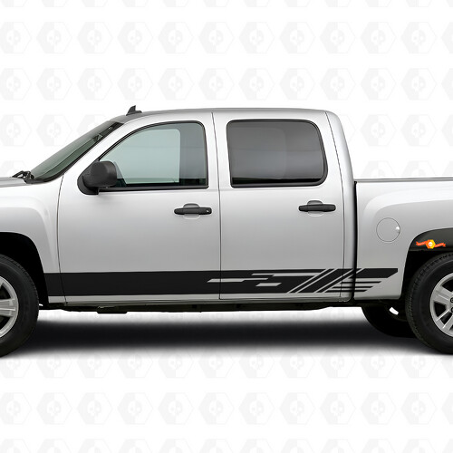 Bandes en vinyle diagonales pour porte et panneau bas de caisse pour Chevrolet Silverado 1500 GMT900 2007-2013_1