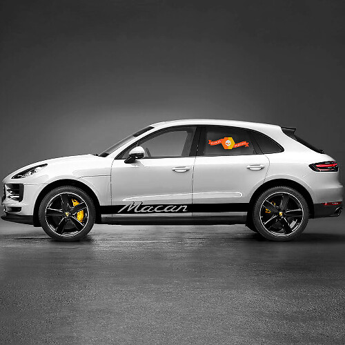 Kit de décalques en vinyle pour bas de caisse racing pour Porsche Macan