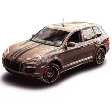 Kit d'autocollants vinyl bandes capot et latérales Porsche Design Edition pour Porsche Cayenne_2
