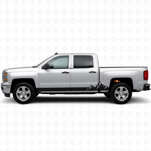 Bandes adhésives décoratives pour portes et bas de caisse Mountain Range pour Chevrolet Silverado 1500 K2XX 2014-2019_2