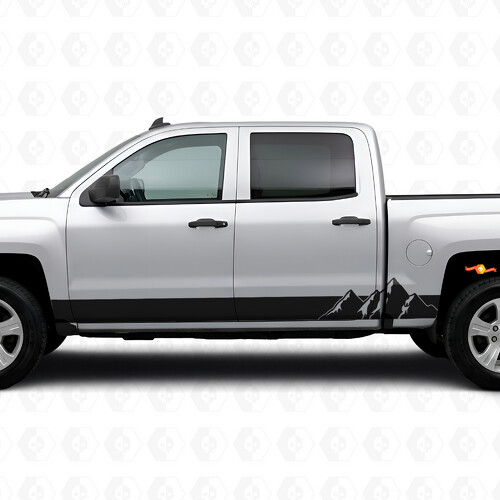 Bandes en vinyle Alpine Ridge pour portes et bas de caisse Chevrolet Silverado 1500 K2XX 2014-2019