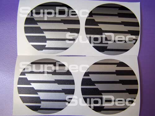 Autocollant de Cache-Centre de Roue Argent Style Saleen pour Musclecarmodel