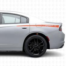 Bandes fines avec texte personnalisé Autocollant vinyle latéral pour Dodge Charger 2015-2026_4