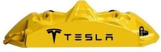 10pc personnalisé TESLA étrier de frein vinyle autocollant autocollant Logo graphique
